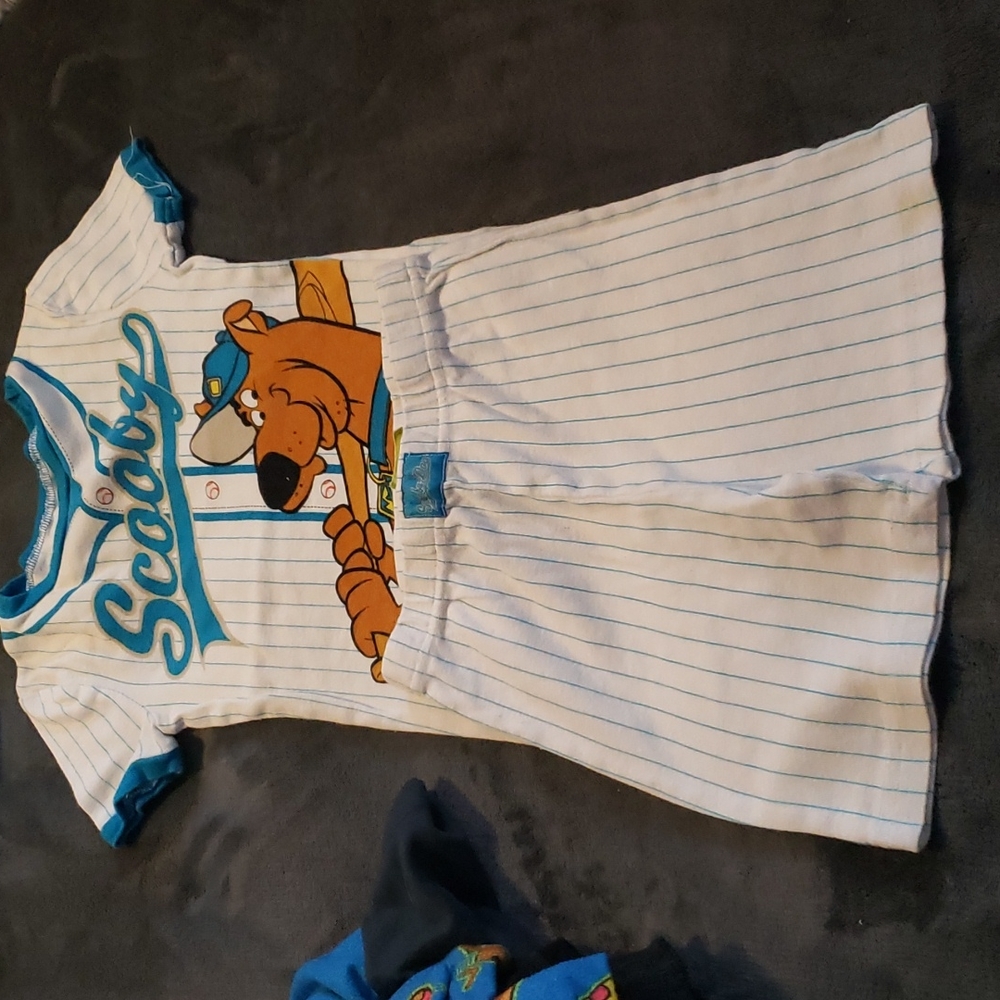 3 pair size 8 pajamas (2 short style, 1 long legs) and 1 pair cuddle duds